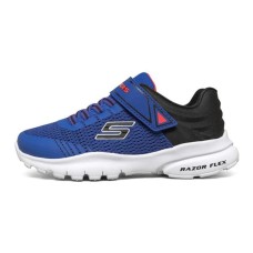 Skechers Razor Fle Abrasion-Resistant Slip-Resistant Casual Shoes Blue Teenagers 32