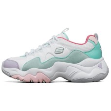 Skechers D'LITES 3.0 Breathable Lightweight Low-Top Casual Shoes Women's Pink Green 38