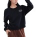 Skechers Sweatshirt Women's Charcoal Black Carbon Black 0018, L