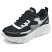 Skechers Cushioned Lightweight Support Wear-Resistant Low-Top Casual Shoes Women's Black White Черно-белый, 37