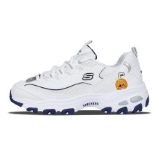 Skechers D'LITES 1.0 Plush Kitten Slip-Resistant Low-Top Chunky Sneakers Women's White Белый, 36