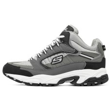 Skechers Stamina Cushioning Anti-Slip And Wear-Resistant Mid-Top Chunky Sneakers Men's Gray 41.5