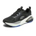 Skechers Cushioning Breathable Rebound Low-Top Casual Running Shoes Men's Black Blue Black Blue, 43