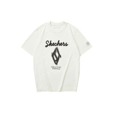 Skechers T-Shirt Unisex Ice Cream Ecru Ice Cream Beige White/04CL, S