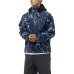 Skechers Mountain And Wild Outdoor Series Jacket Men's Navy Blue Water Pattern All Over Print Navy Blue Water Pattern All Over Print, L