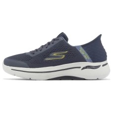 Skechers Go Walk Arch Fit Casual Shoes Men Low-Top Blue/Yellow/White Синий, 43