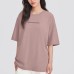 Skechers T Shirt Unisex Wooden Rose Pink Wooden Rose Pink/04JD, S
