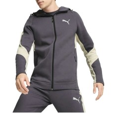 Puma Evostripe Full Zip Hoodie Mens Grey Casual Athletic Outerwear 68170069 L