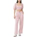 GANNI Drapey Melange Cropped Zipper Blouse 'Pink' Розовый, 36