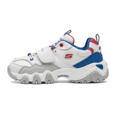 Skechers Kids 2.0 Slip Resistant Cushioning Abrasion Resistant Low Top Kids Lifestyle Shoes White Blue Teenagers 33