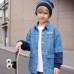 Levi’s Comfortable Mock Two-Piece Shirt Coat Lake Bottom Blue Children Aged 3-7 Years Old Blue at the bottom of the lake, 5
