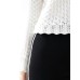 Hollister off shoulder crochet jumper in white Белый, XXS - 2XS