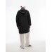 Topman hooded mac coat in black Черный, S - Chest 38