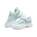 Skechers Girls Cushioning Wear-Resistant Low-Top Kids Lifestyle Shoes White Green Teenagers White Blue/Yellow Green, 33