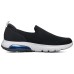 Skechers Go Walk Air Cushioning Breathable Wear-Resistant Slip-Resistant Low-Top Casual Shoes Men's Black Blue 44