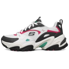 Skechers Stamina V2 Low Top Running Shoes Pink/White Women's 37