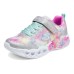 Skechers Kids SKECHERS GIRLS Anti-Slip Wear-Resistant Kids Lifestyle Shoes Silver Pink Kids' Silver/Multi-Colored, 28.5