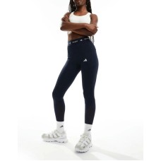adidas Training techfit stash pocket full-length leggings in blue Черный, 2XS