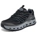 Skechers OUTDOOR Anti-Slip Wear-Resistant Impact-Resistant Rebound Support Low-Top Hiking Shoes Men's Black Gray Color Черный, 42.5