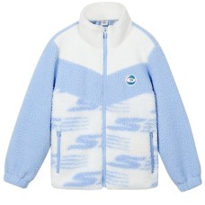Skechers Comfortable Sports And Leisure Puffer Jacket Moon White Blue Teenagers Moon White Blue, 150