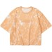 Skechers T Shirt Women's Coral Sand Orange Marble Crackle Coral Sand Orange Marble Crackle-04HH, S