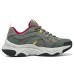 Skechers Street Cushioned Wear-Resistant Breathable Lightweight Low-Top Casual Shoes Men's Gray Green Gray Green, 42