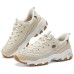 Skechers Anti Slip Wear Resistant Low Top Chunky Sneakers Women's Light Brown Коричневый, 38.5