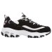 Skechers D'Lites 1.0 Chunky Sneakers Women's Low-Top Black/White/Silver 35