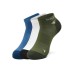 Skechers Ankle Socks Unisex 3 Pack 3 Pack (White Blue/Olive Green/03Y3), S