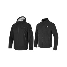 Skechers Water-Resistant Windproof Warm Water-Repellent Windbreaker Jacket Men's Carbon Black сажа, XL
