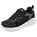 Skechers Cushioning, Wear Resistant Low Top Casual Shoes Women's Black White Черно-белый, 36.5
