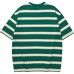 Skechers Colorful T Shirt Unisex Jasper Green Base With Color Stripes Jasper Green Base with Color Stripes/03F5, M