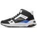Skechers Global Jogger Anti-Slip Wear-Resistant Mid-Top Casual Shoes Men's Black Blue 39.5