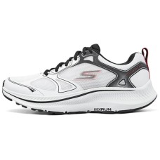 Skechers MEN'S GO Anti-Slip Wear-Resistant Low-Top Casual Running Shoes Men's White Black Черно-белый, 39.5