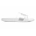 Skechers Sandals EVA Rubber Sole Stitching Slide Slippers Women's White Silver 39
