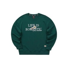 Skechers X Romantic Crown Co branded Series Sweatshirt Unisex Yellow Pine Green 02A2/Yellow Pine Green, M