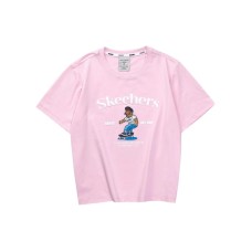 Skechers Funny Monster Regular T Shirt Women's Ladylike Pink Ladylike Pink/013W, L