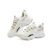 Skechers D'LITES 4.0 Cushioned Anti-Slip And Wear-Resistant Lightweight Low-Top Chunky Sneakers Men's White Gray Green 41