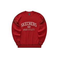 Skechers Colorful Sweatshirt Unisex Berry Red Berry Red/03LC, S
