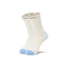 Skechers Mid Calf Socks Unisex 2 Pack Crystal Gray 2 Pack (Crystal Gray/04DT), S