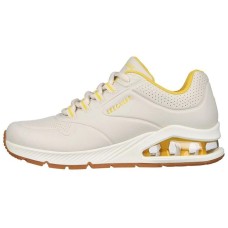 Skechers Uno 2-2nd Best Cushioned Anti-Slip Wear-Resistant And Water-Resistant Low-Top Casual Shoes Ecru 38