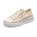 Skechers Abrasion Resistant Cushioning Low Top Canvas Shoes Women's White Brown Белый Коричневый, 39