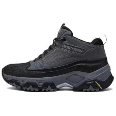 Skechers OUTDOOR MENS Anti-Slip Wear-Resistant Mid-Top Casual Shoes Men's Blue Blue Black, 41.5