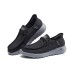 Skechers Cushioning Wear-Resistant Low-Top Casual Shoes Men's Black Gray Black Gray, 43.5