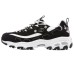 Skechers D'Lites 1.0 Chunky Sneakers Women's Low-Top Black/White/Silver 35