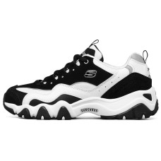 Skechers D'Lites Low Dad Shoes Gs Black/White/Grey Women's 35
