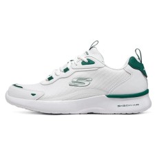 Skechers Durable Breathable Low-Top Casual Running Shoes Men's White Green White green, 41
