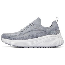Skechers Cushioned Wear-Resistant Breathable Low-Top Casual Shoes Men's Gray Серый, 45