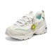 Skechers D'Lites 1.0 Shoes 'Cream White Green' Women's 35.5
