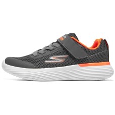 Skechers BOYS Slip Resistant, Abrasion Resistant, Lightweight Low Top Kids Lifestyle Shoes Gray Kids' Серый, 27.5